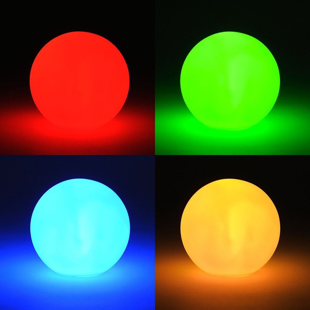 Levandeo® Nachttischlampe, LED Kugel Farbwechsel Stimmungskugel Leuchtkugel 8cm Lampe