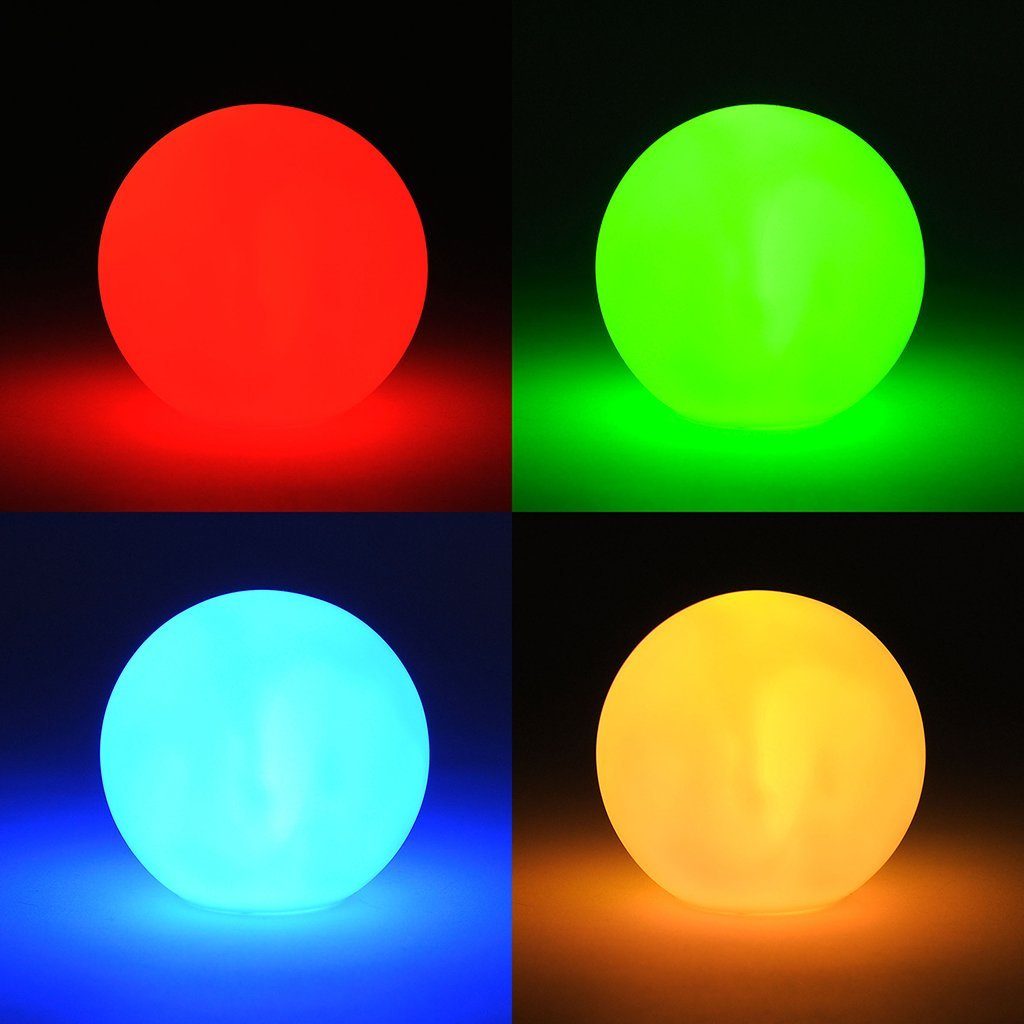 Levandeo® Nachttischlampe, LED Kugel 8cm Lampe Leuchtkugel Farbwechsel Stim günstig online kaufen