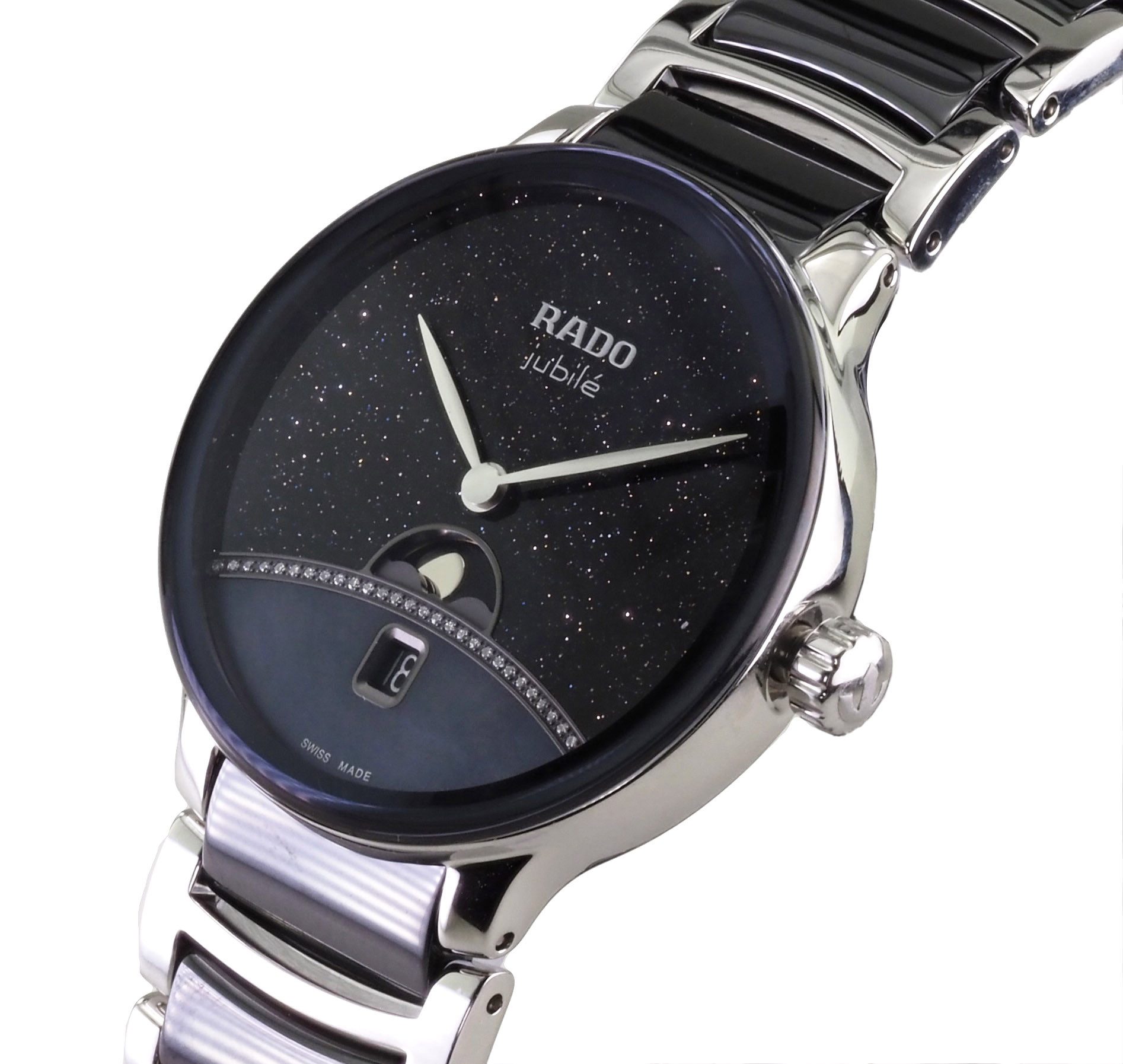 Rado Luxusuhr Damen Uhr R30234762 Centrix Moonphase Limited Edition Ø 35 mm