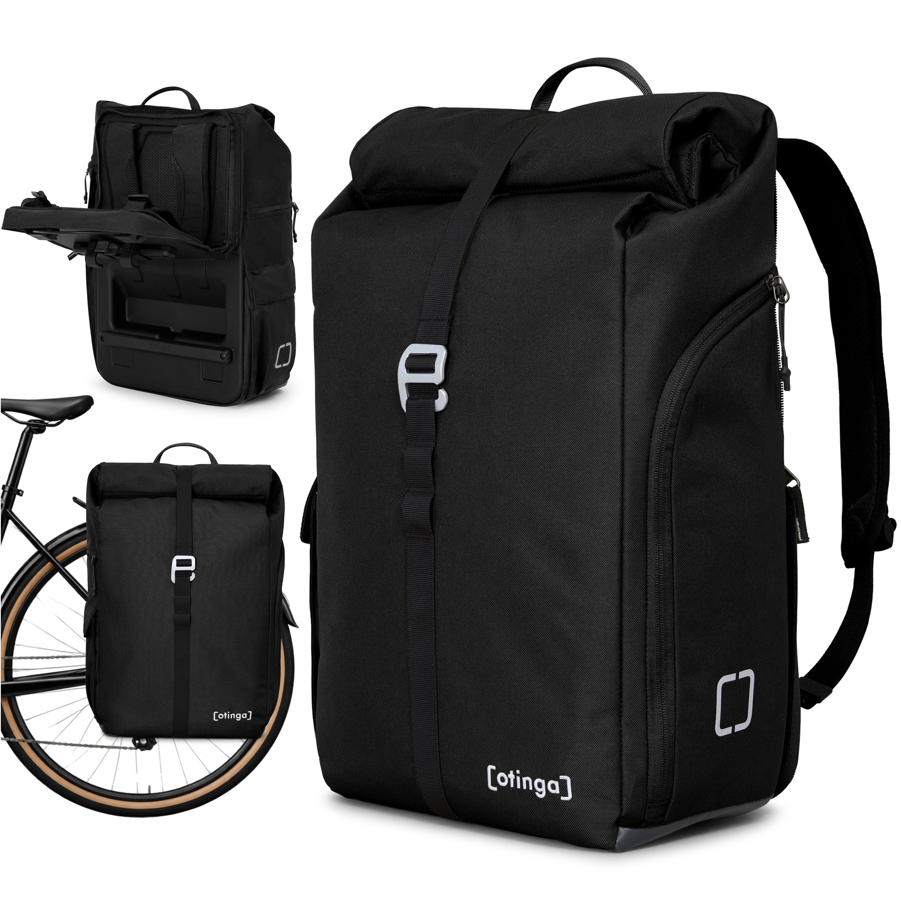Fahrradtasche Flip V3 Fahrradtasche Rucksack Wasserdicht Gepäckträgerhalterung