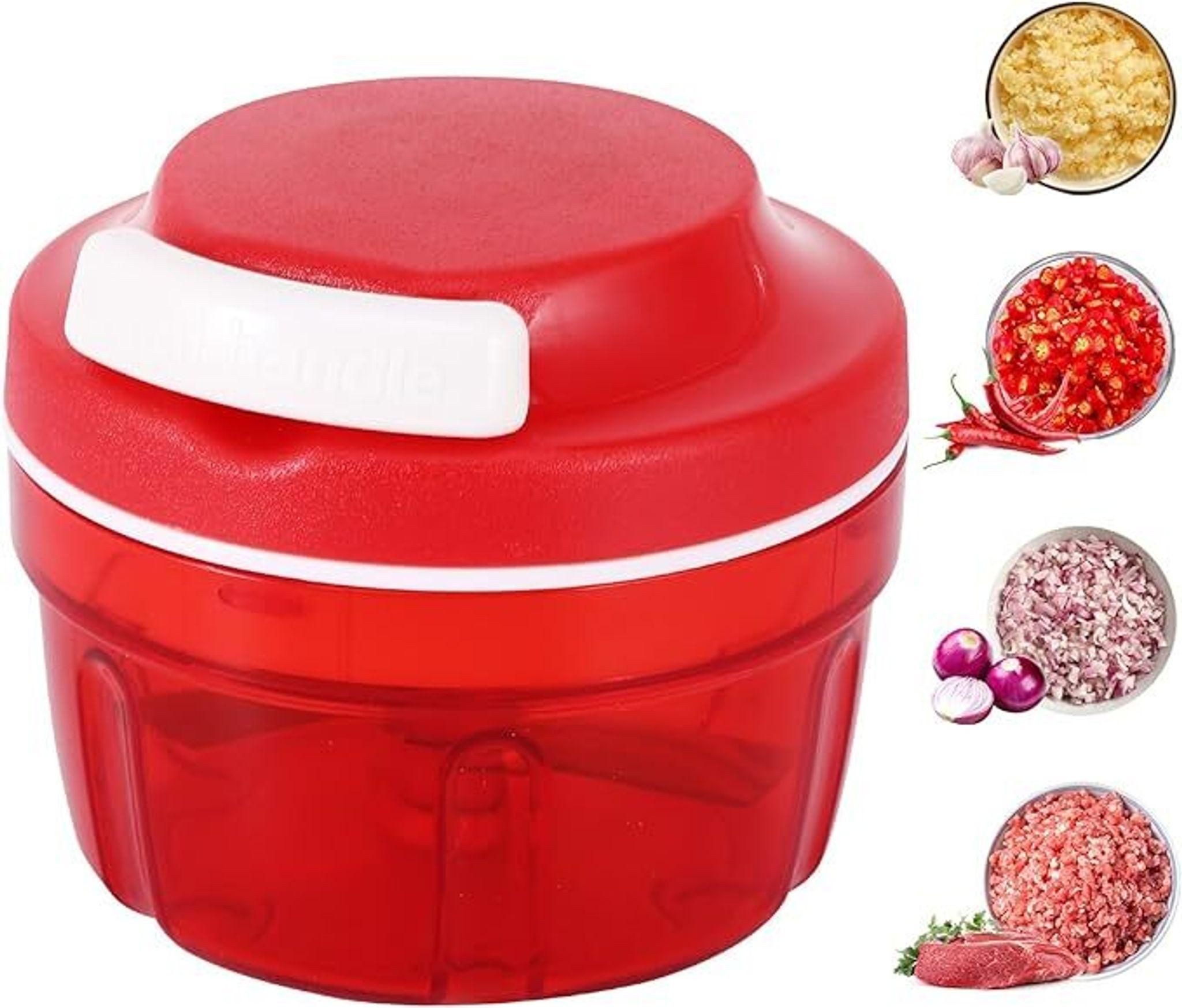 FELIXLEO Zwiebelhacker Manueller Zerkleinerer 300ml für Gemüse Fleisch & Zwiebeln
