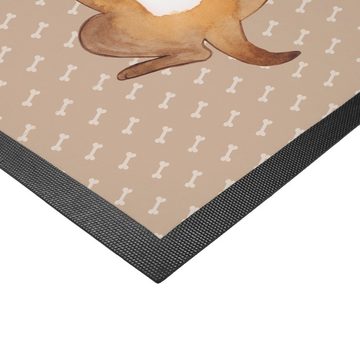 Fußmatte 50 x 75 cm Hund Streicheln - Hundeglück - Geschenk, Hundeliebe, Kraul, Mr. & Mrs. Panda, Höhe: 0.3 mm, Stilvolles Design