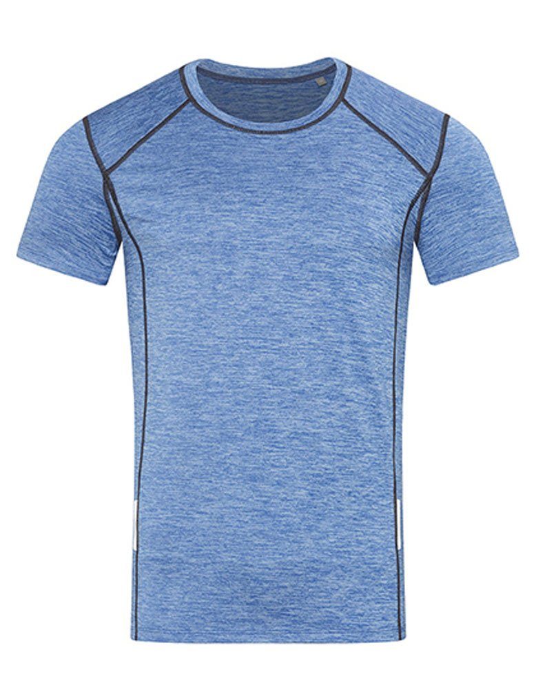 ACTIVE-DRY-Qualität, Goodman Funktionsshirt Superweiche Design Sport Herren Blue Reflektierendes Heather Band Shirt
