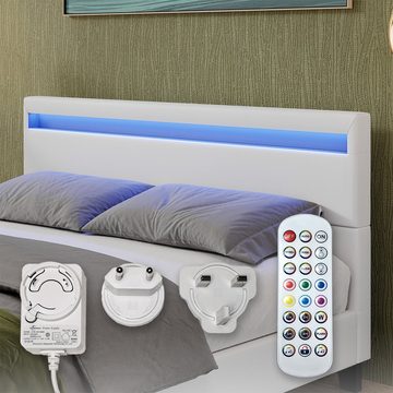 VitaliSpa® Bett Bettgestell Bern mit LED 160 cm Weiß