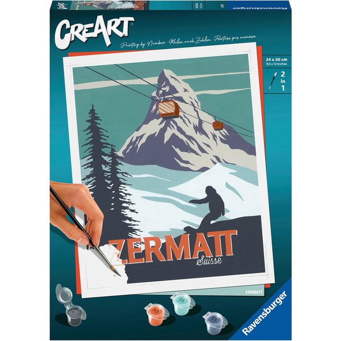 Ravensburger Malen nach Zahlen Zermatt Made in Europe; FSC® - schützt Wald - weltweit