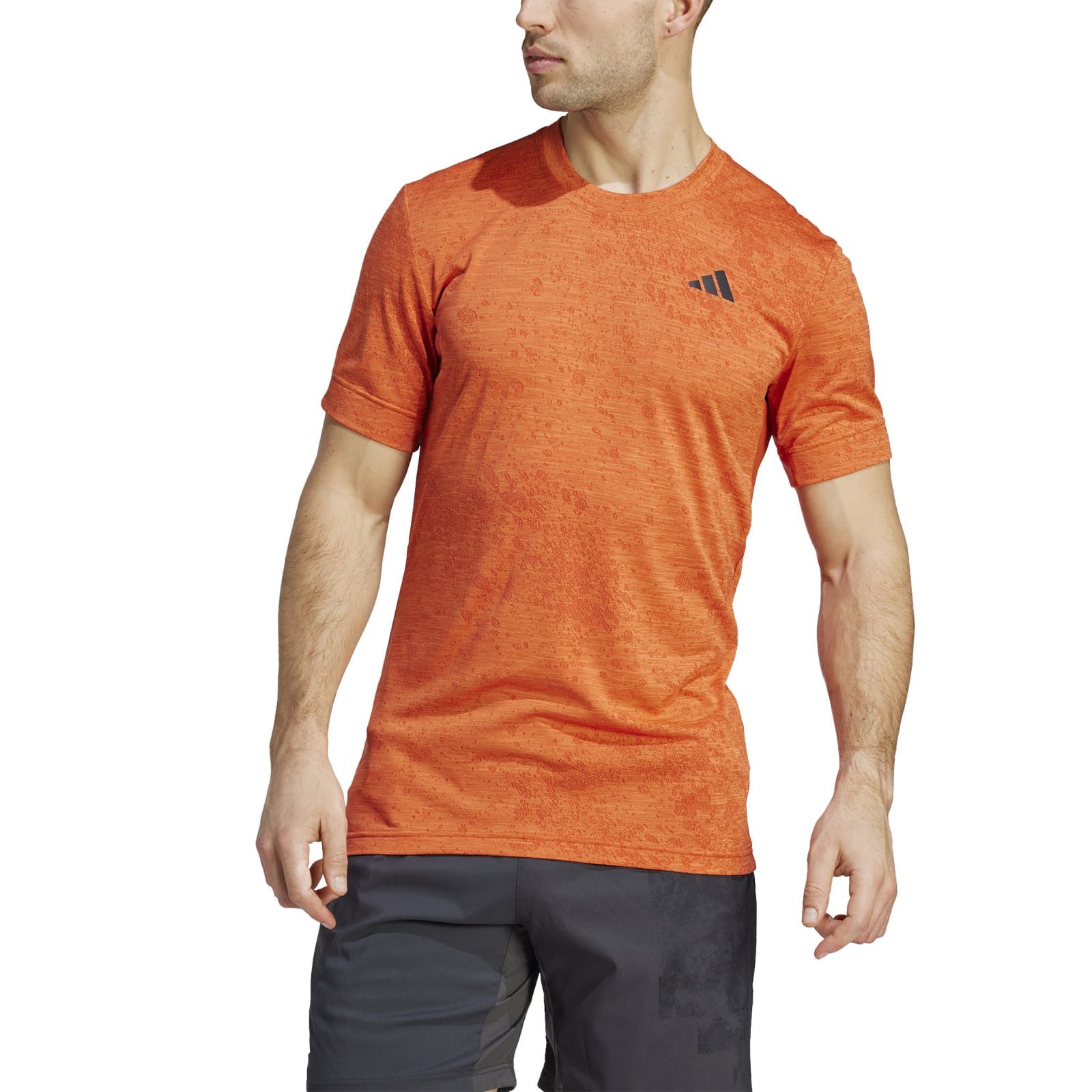 adidas Performance T-Shirt Tennis Freelift (Recycling-Polyester) HEAT.RDY orangerot Herren