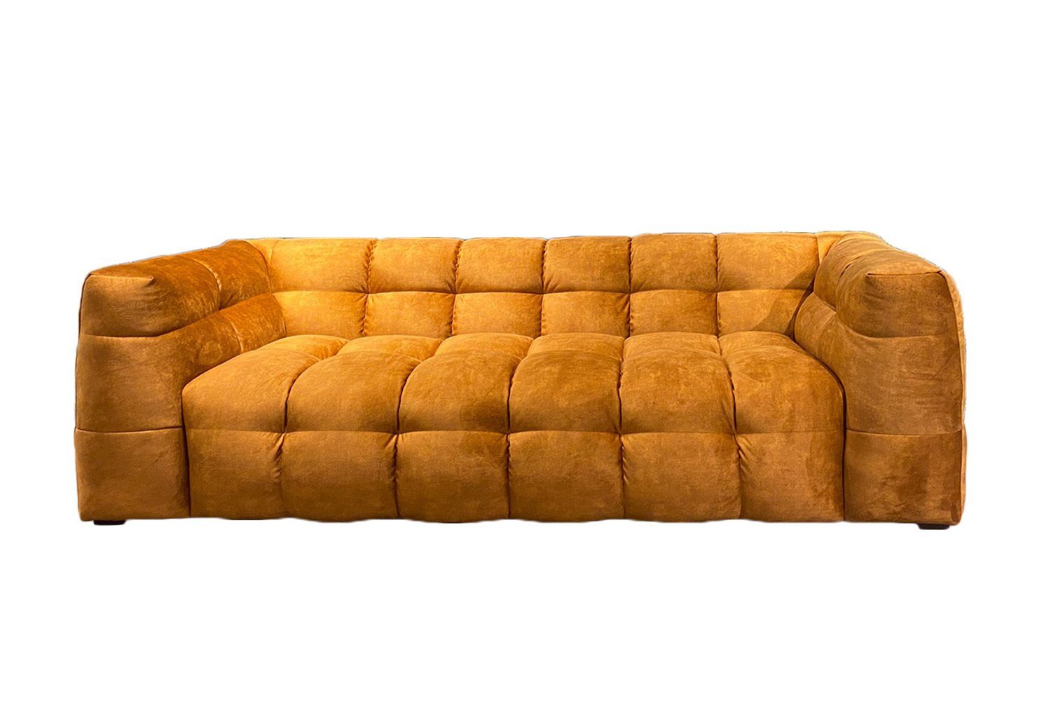 KAWOLA Sofa ROSARIO, Velvet und Größen versch. versch. Farben gold