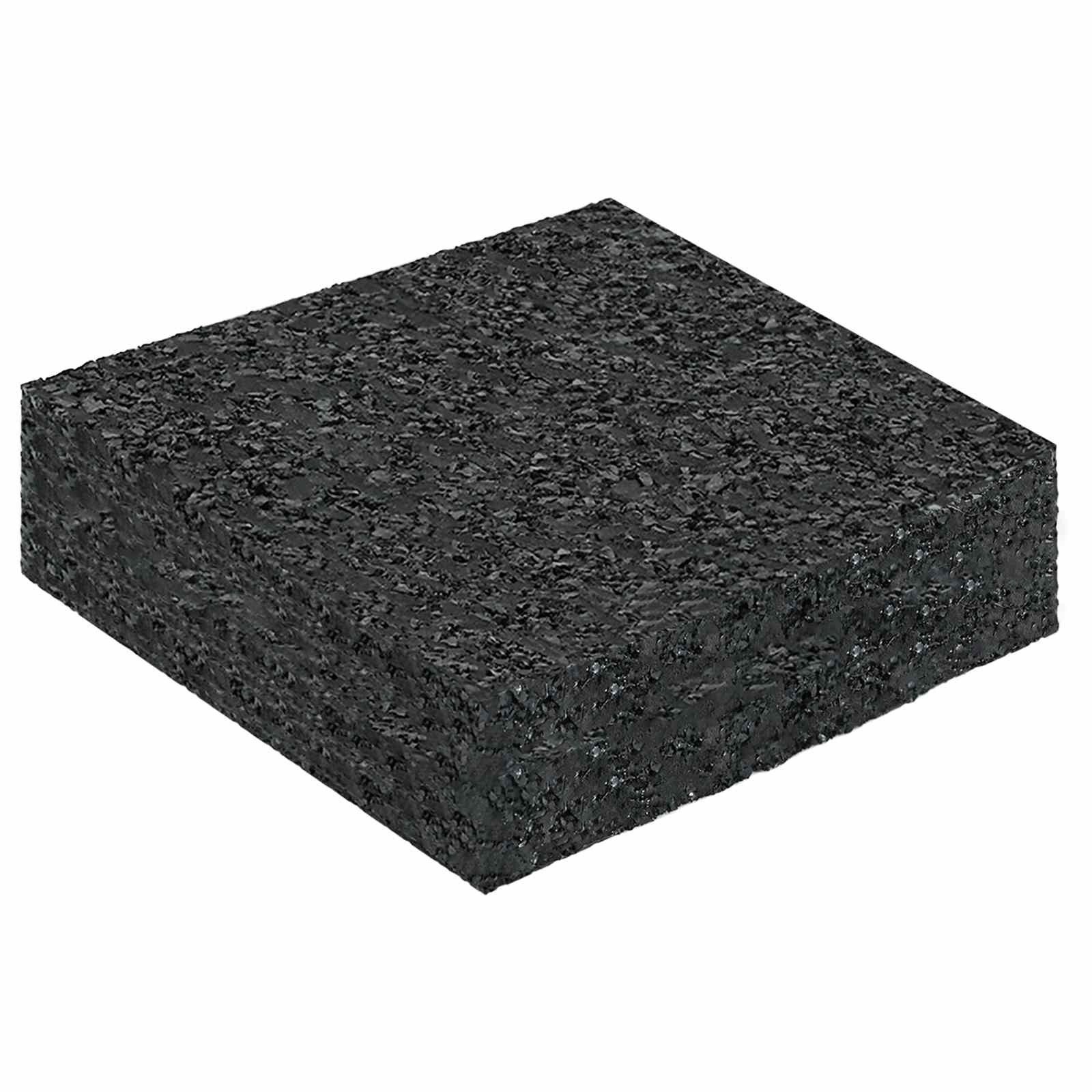 Gummimatte Gummigranulat-Patiopad Schwarz 9 x 9 x 2 cm Gummi