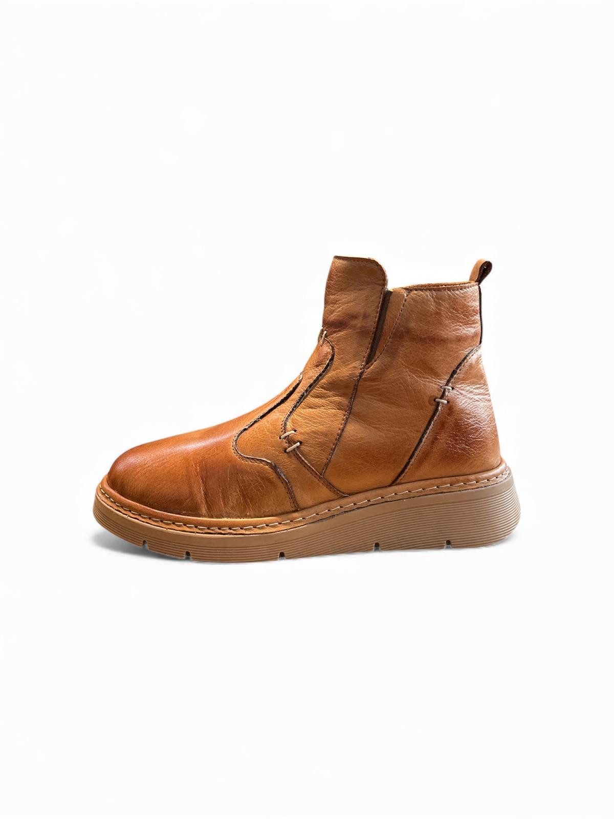 Begoria Damen Stiefeletten aus Echtleder – FlexTritt Comfort Shoes Stiefelette