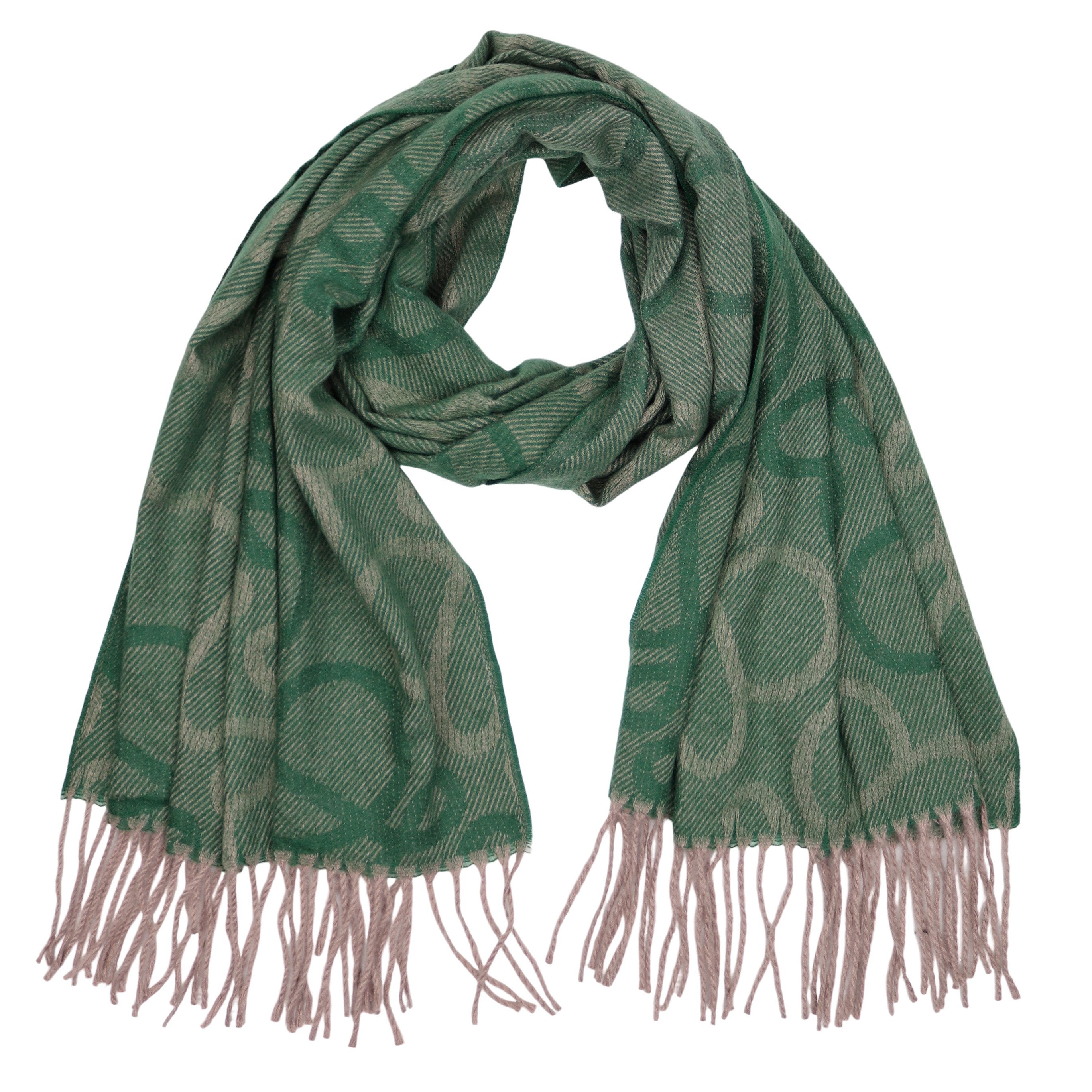 MIRROSI Modeschal weicher und warmer Schal Unendlich mit Fransen, 70x180cm, (angesagtes Muster; ca. 250 Gramm; Neue Kollektion Herbst/Winter 2025), Damen Halstuch ideal für Herbst und Winter