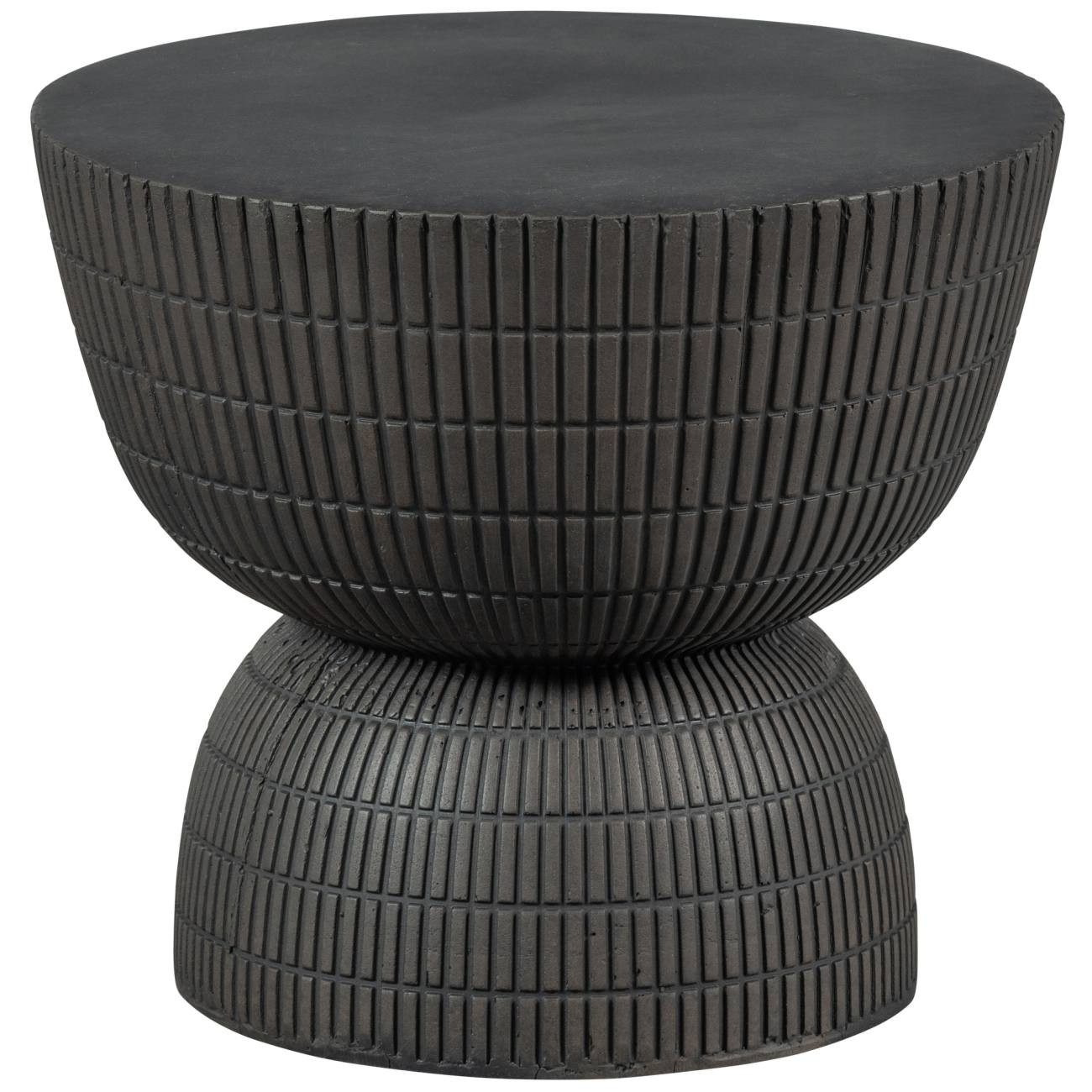 WOOOD Couchtisch Samson aus Fiberclay Dunkelbraun, Ø 40 cm