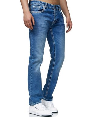 John Kayna Slim-fit-Jeans Herren Jeans Regular Fit Denim Jeanshose Herrenjeans Designer Herrenho (Jeanshose Designerjeans Bootcut, 1-tlg) Freizeit,Casual