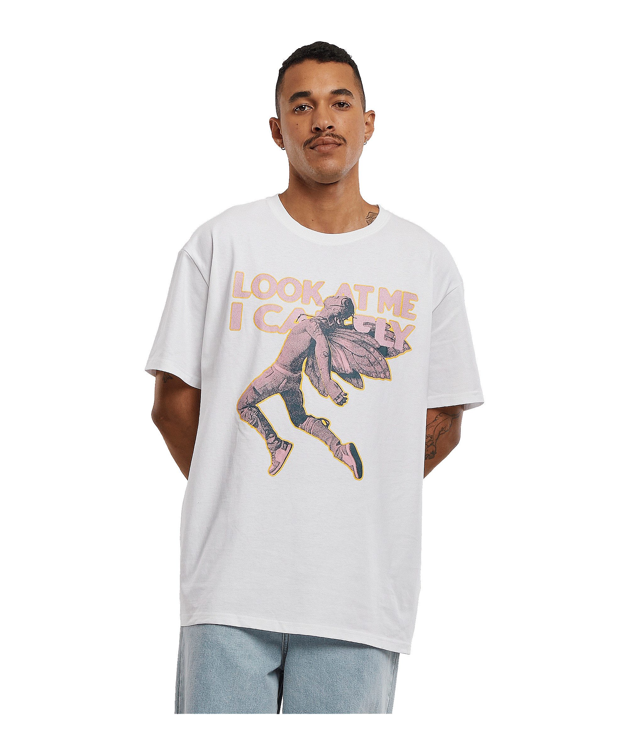 T-Shirt Mister Tee Look Oversized T-Shirt Kurzarm-Shirts