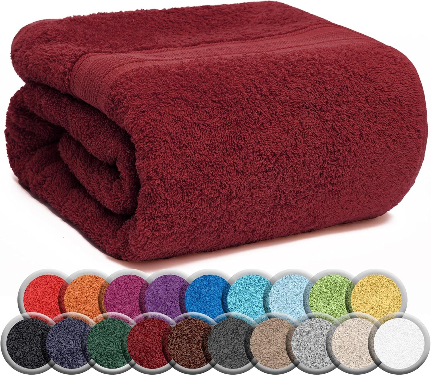 NatureMark Saunatuch Frottier Saunatücher 80x200cm, 100% Baumwolle (1-St), Premium Qualität SAUNATUCH Sauna-Handtuch, 80x200cm, Bordeaux rot