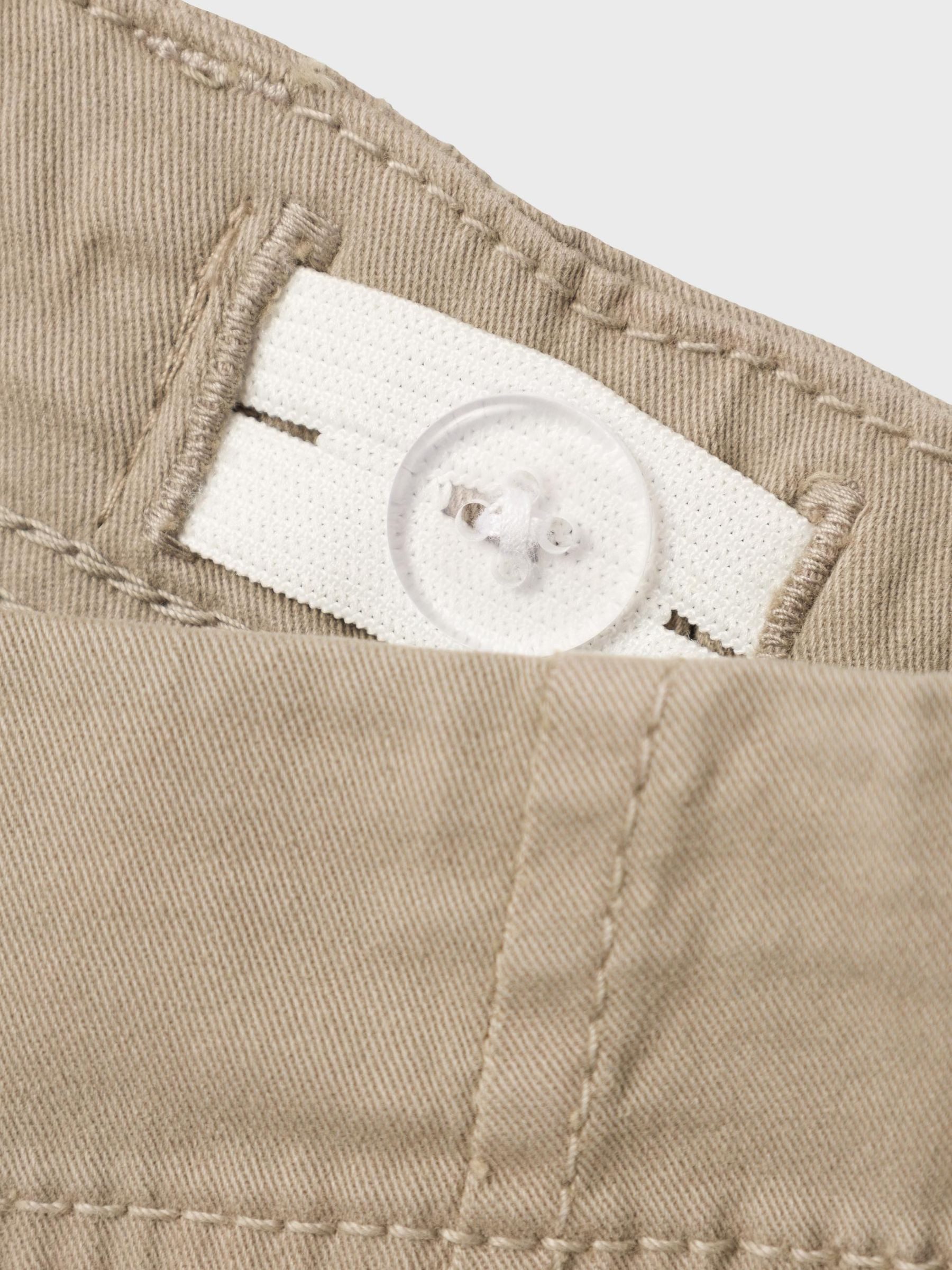 Name It Cargohose Cargo für Freizeithose NKMRYAN für Unisex Baumwolle Regular Fit unifarben elastisch Reißverschluss – Bild 2 von 3