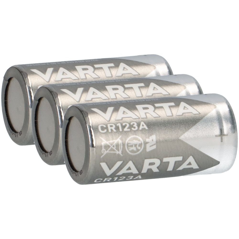 VARTA 3x Varta Photobatterie CR123A Lithium 3V 1480mAh 1er Blister Fotobatterie