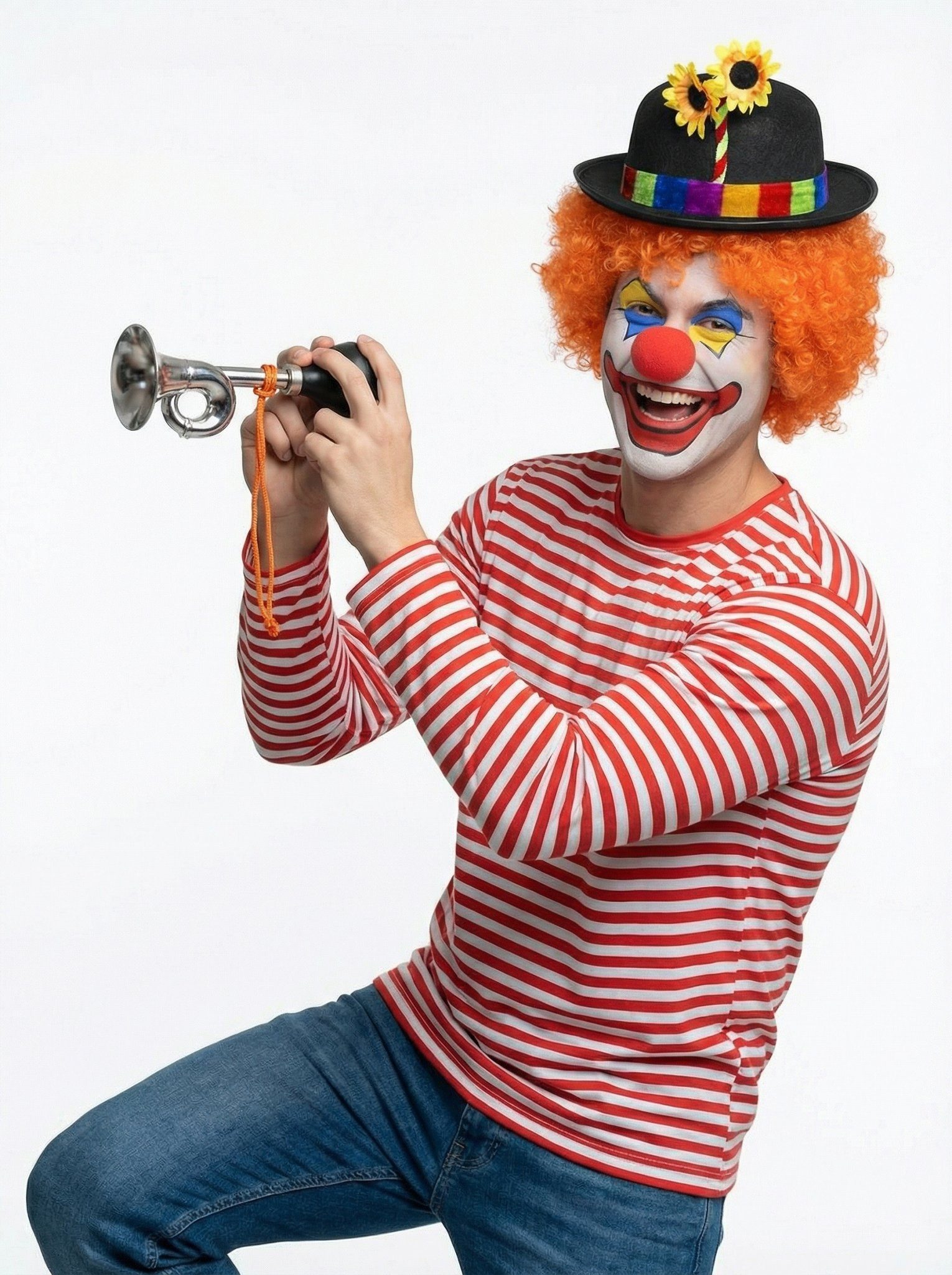 Smiffys Kostüm Clown Melone - Hut für Karneval Faschingskostüm, Lustiges Cl günstig online kaufen