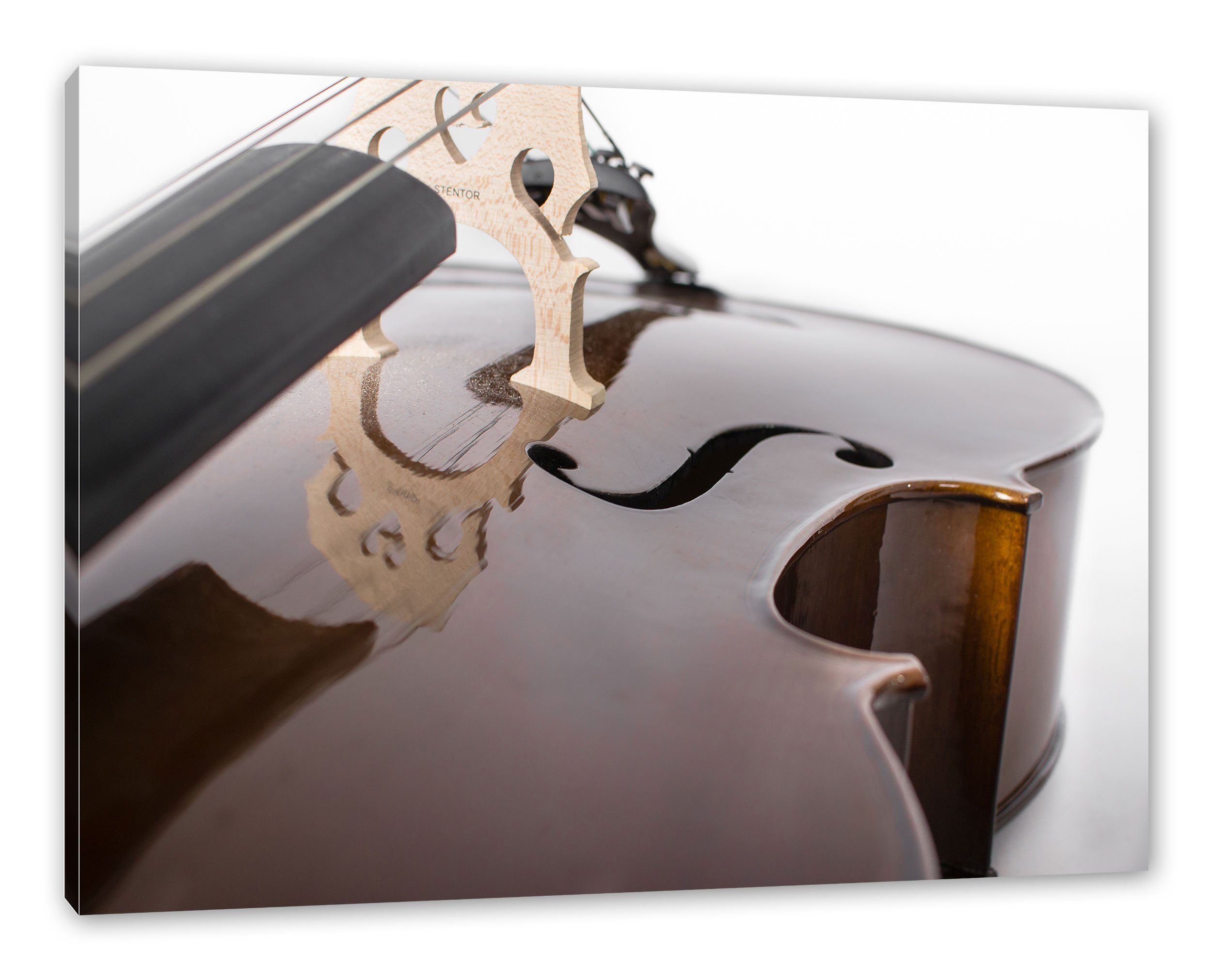 Zackenaufhänger Cello, Leinwandbild inkl. fertig bespannt, Pixxprint Leinwandbild Cello St), (1