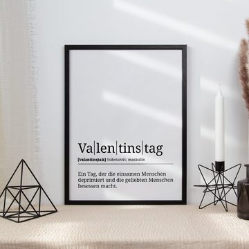 Tigerlino Poster Valentinstag Definition Liebesposter Wandbild Liebe Wanddeko Geschenk