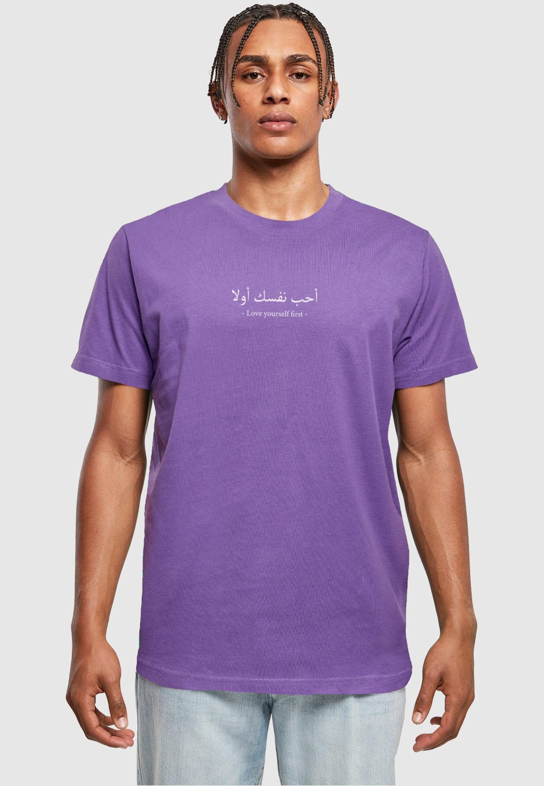T-Shirt T-Shirt ultraviolet Merchcode Yourself Neck Love Herren Round (1-tlg) First