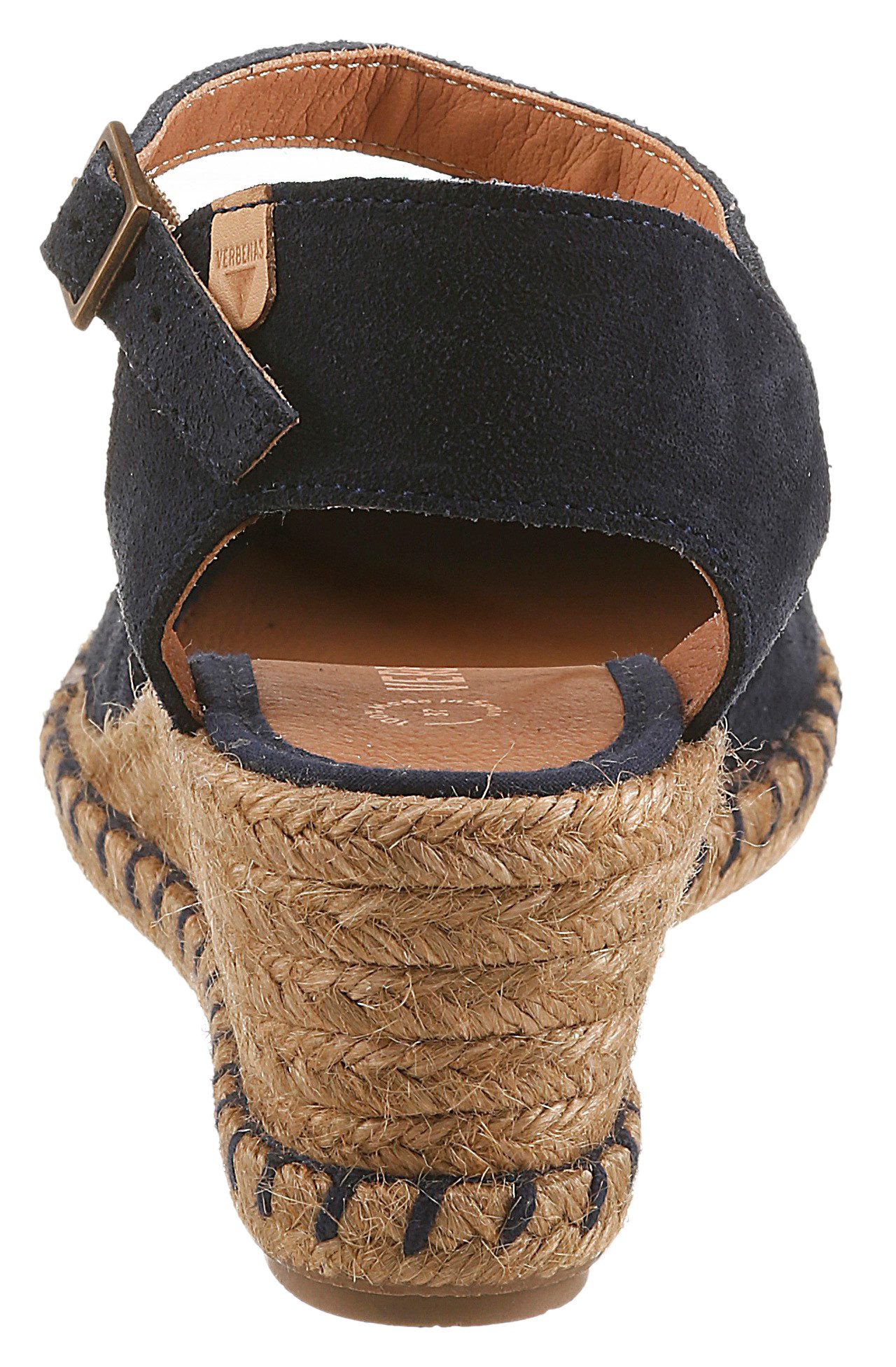 VERBENAS Slingpumps Keilsandalette, Sommerschuh, Urlaubsschuh mit Bastbesatz