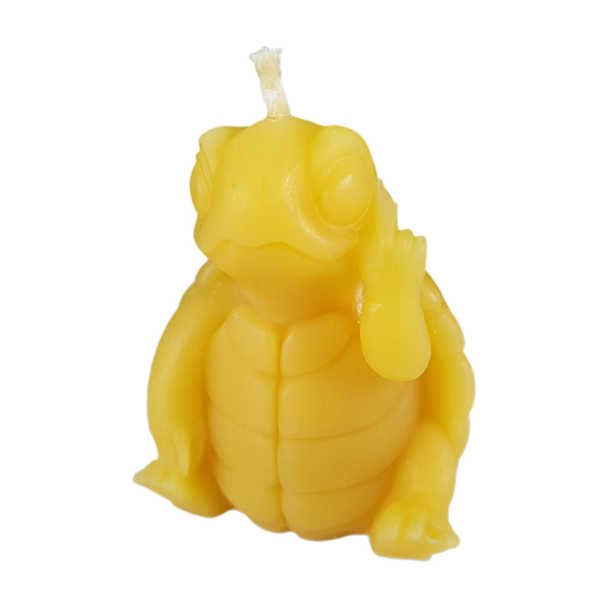 Aspinaworld Bienenwachskerze Schildkröten Kerze 6 cm natur – zeigt den Mittelfinger (1-tlg)