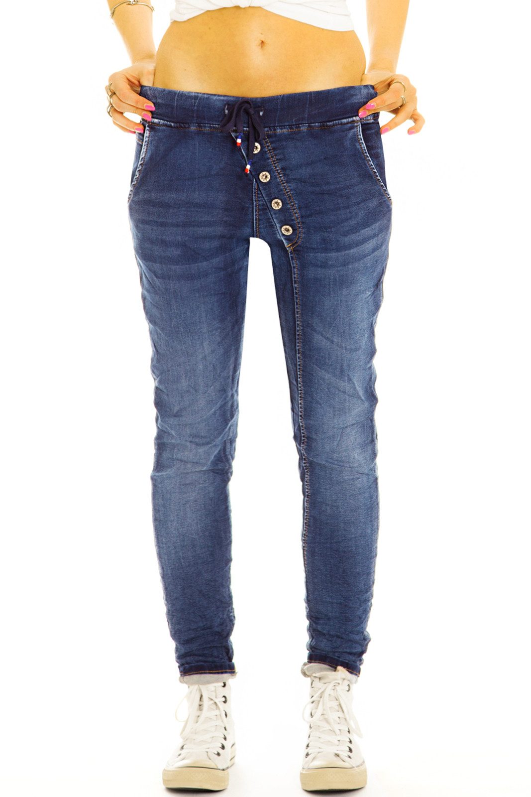 be styled Comfort-fit-Jeans Stretchige Hose mit Gummizug Slim Fit - Damen - j6p-dunkelblau mit Stretch-Anteil