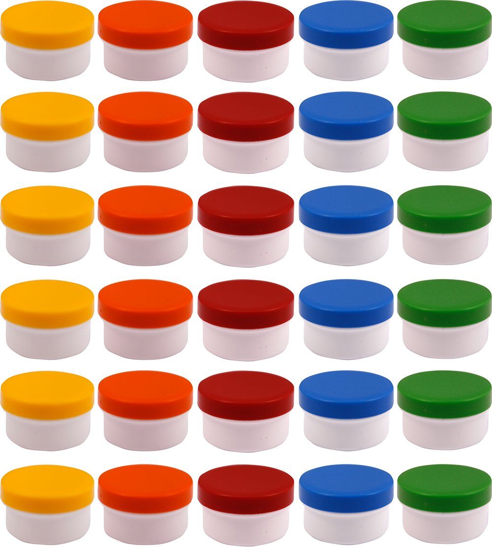 Doserie Kuhn Dose für Salben, Cremes oder Kleinigkeiten (Füllvolumen 6 ml, Höhe 17 mm, 30 St., Salbendosen mit passenden Deckeln), Salbentiegel, Salbenkruke, Cremedose