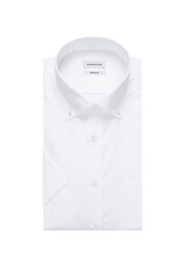 seidensticker Businesshemd Regular Regular Kurzarm Button-Down-Kragen Uni