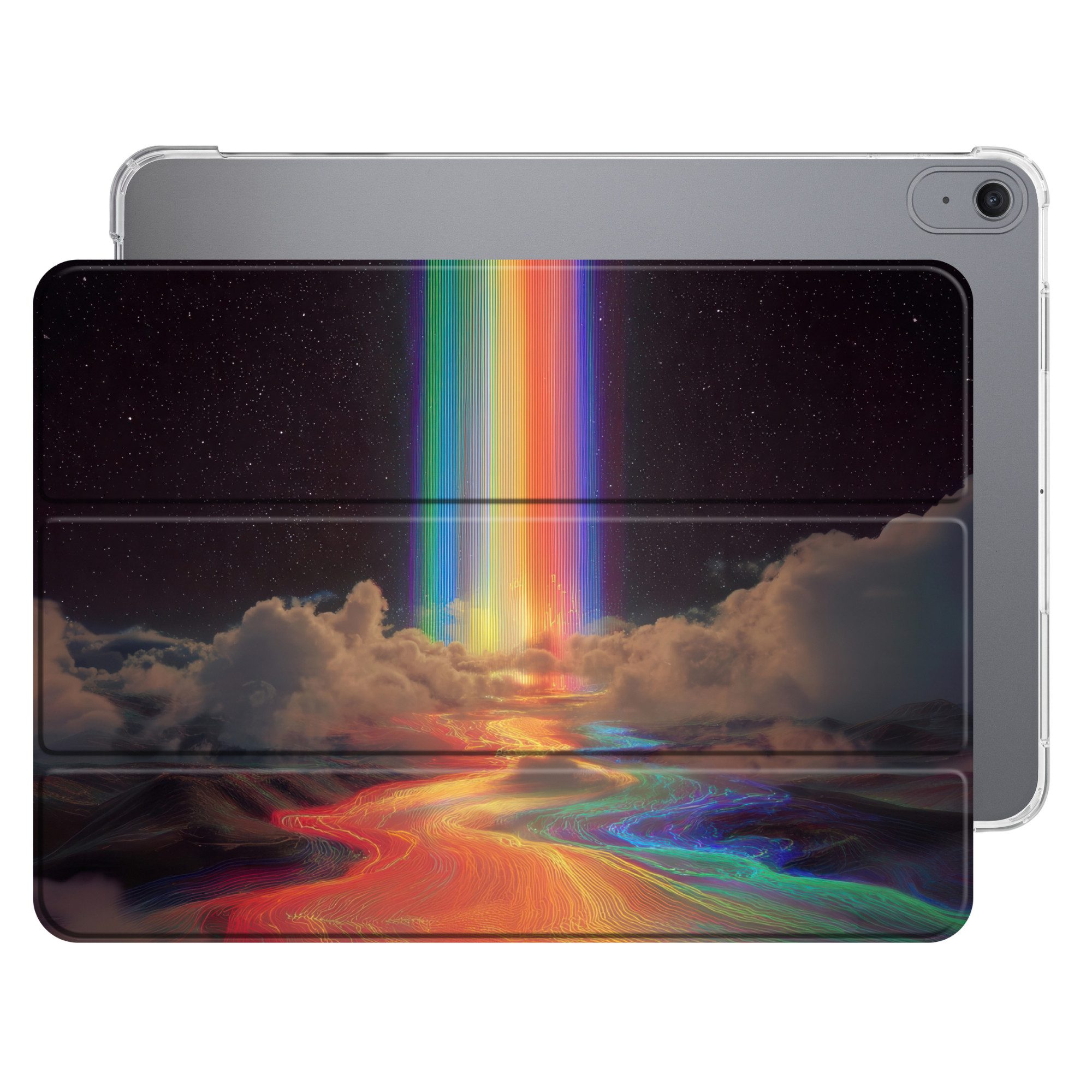 OnlyWow Tablet-Hülle Apple iPad Air 2025 13 inch 3-2, Smart Cover, Klapphülle, Stoßfest, Bunt