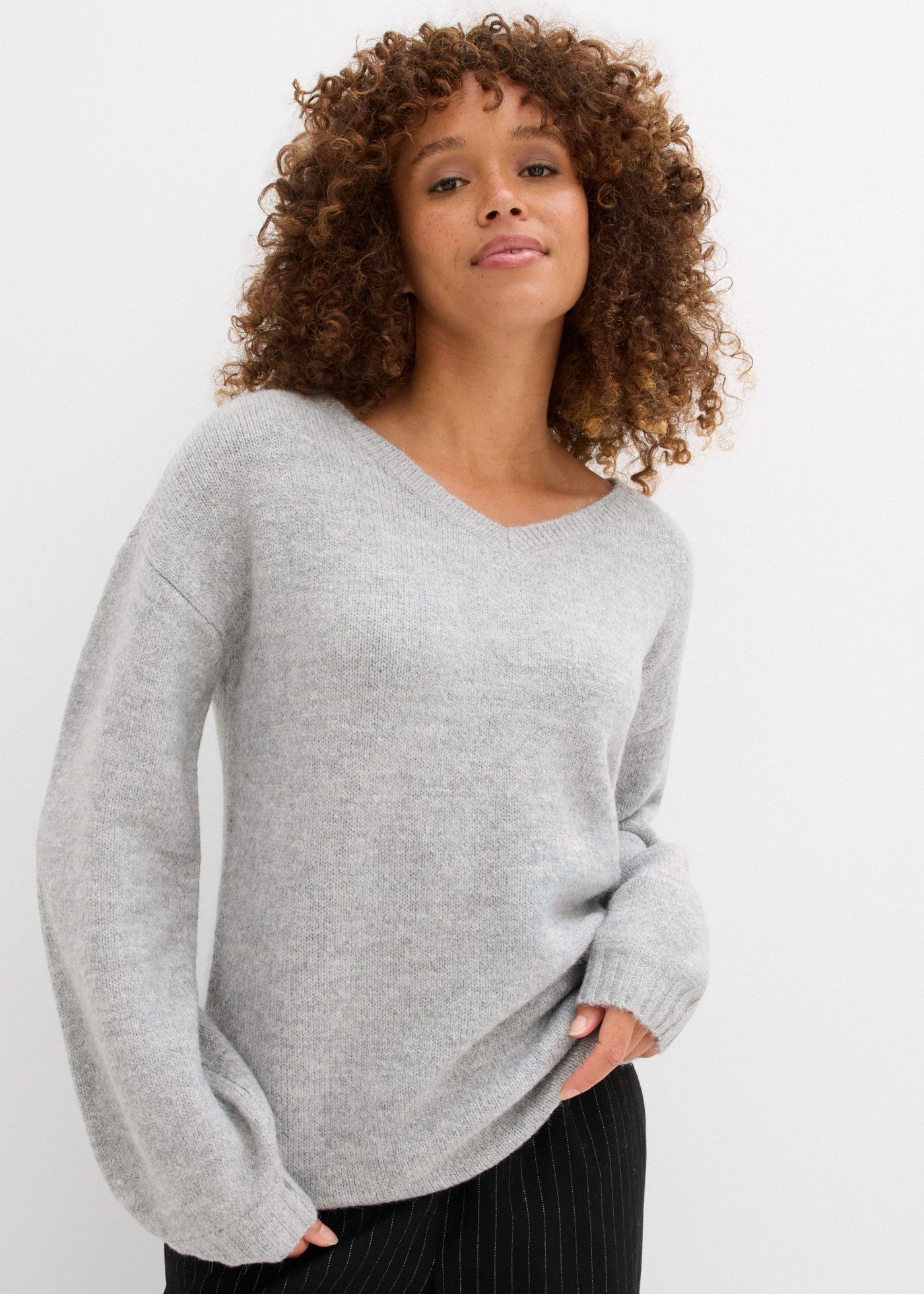 bonprix Strickpullover im Casual-Stil, Oversize-Passform, aus Feinstrick