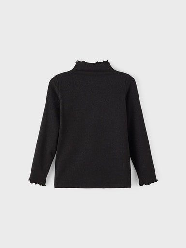 NKFRIKORT LS Name It SLIM TOP black NOOS Langarmshirt