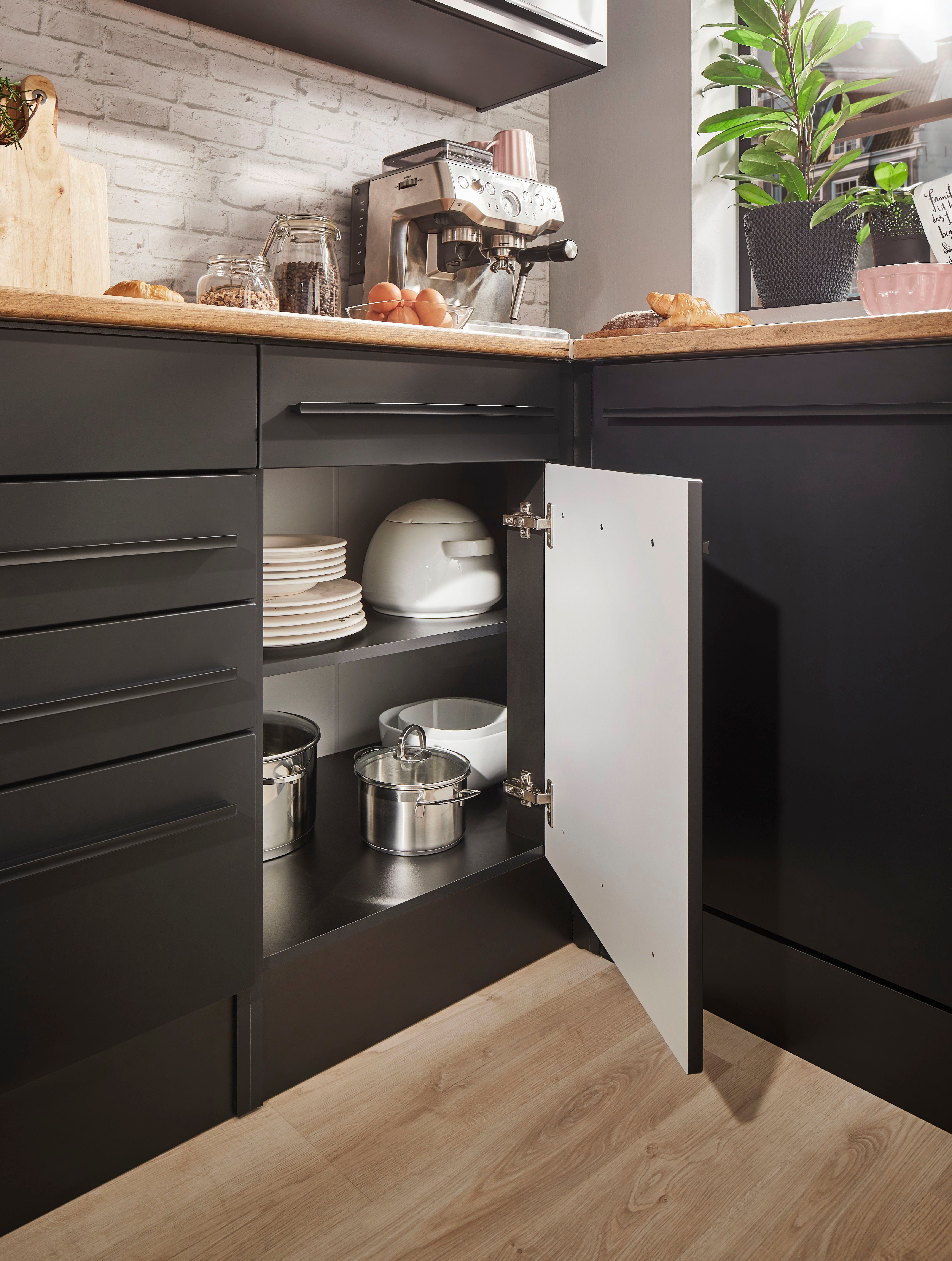BASIC by Balculina Winkelküche "Jazz", Stellbreite 320/175 cm, wahlweise mi günstig online kaufen