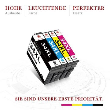 Toner Kingdom für Epson 34 xl Multipack Pro WF-3725 WF-3720 DWF Tintenpatrone