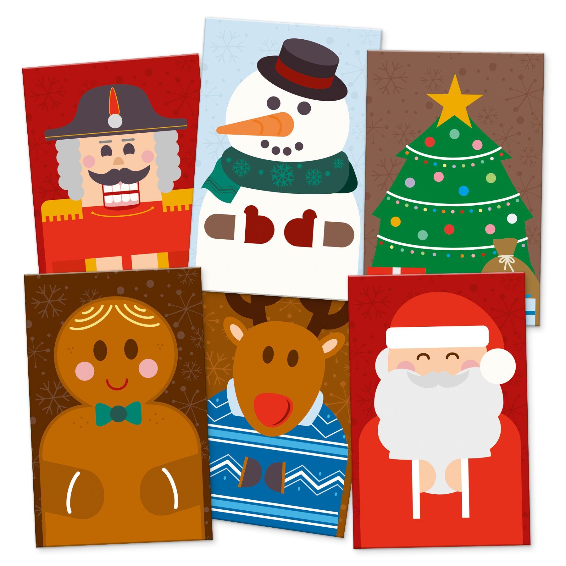 itenga Grußkarten itenga (Visitenkartengröße) 24 Weihnachtsbande x Geschenkkarten