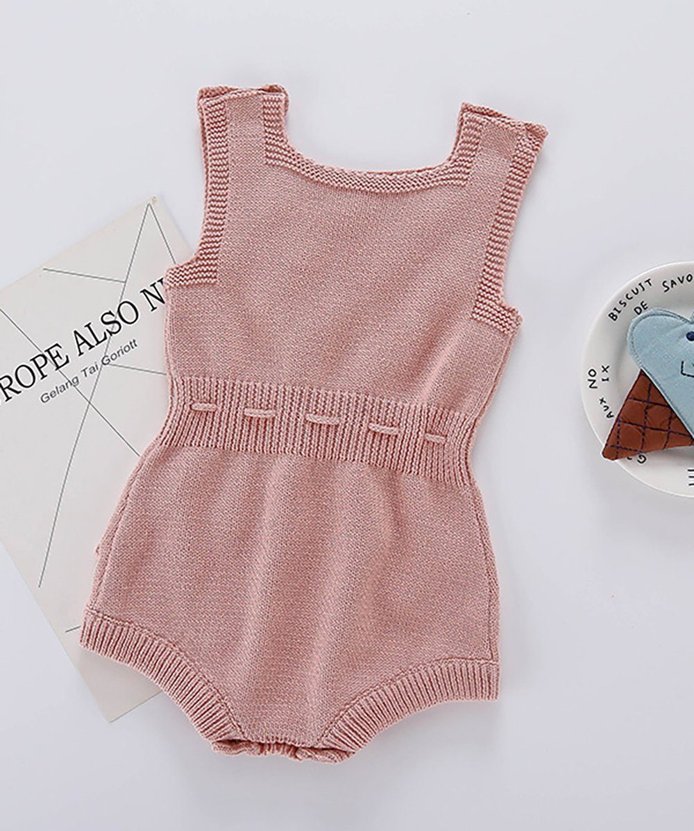 für Kurzoverall Baby Baumwolle Angel's Strampler Mädchen Baby altrosa tollem aus in Design in Jumpsuit Strick