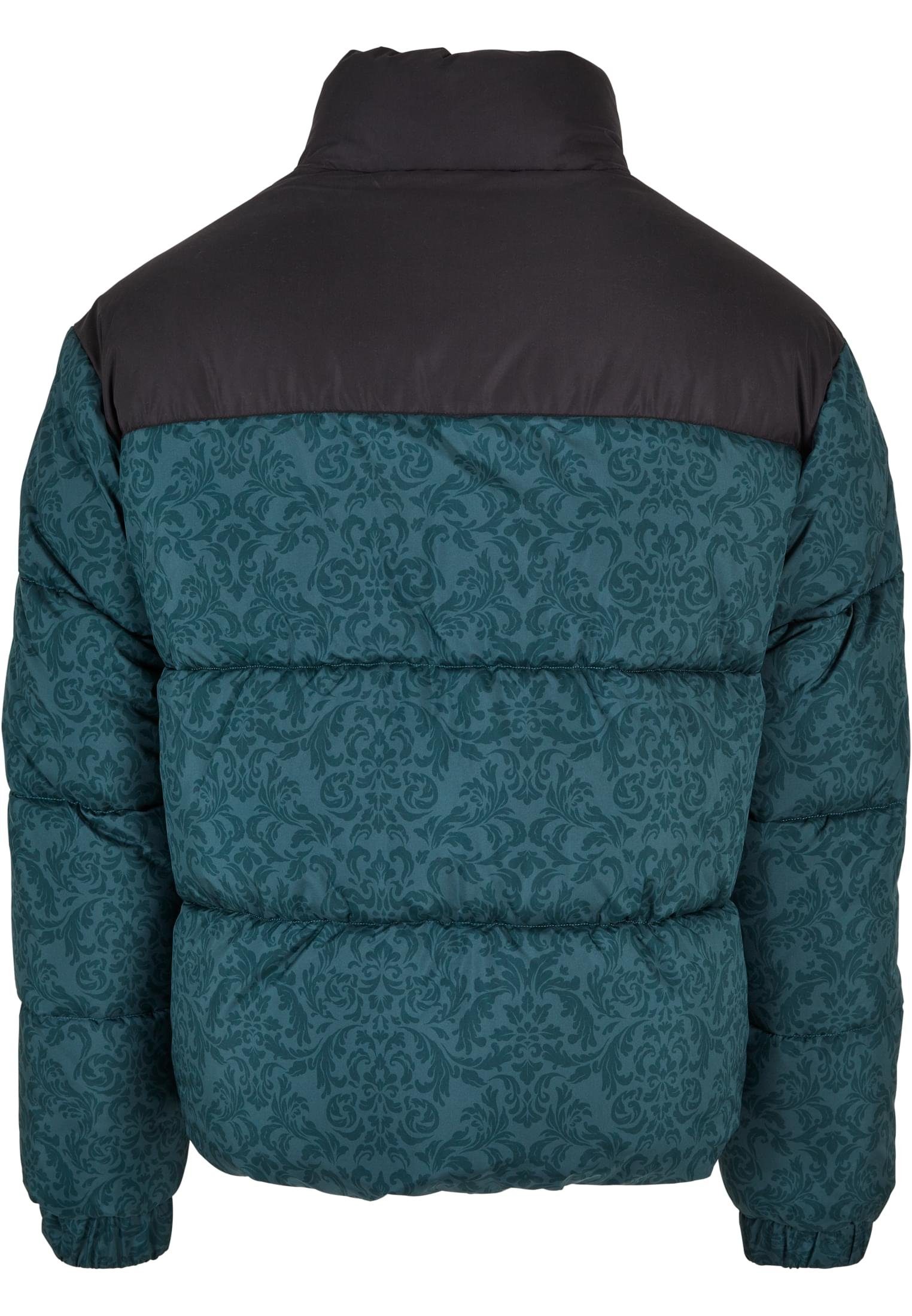 URBAN (1-St) AOP Herren Retro bottlegreen damast Winterjacke aop CLASSICS Puffer Jacket