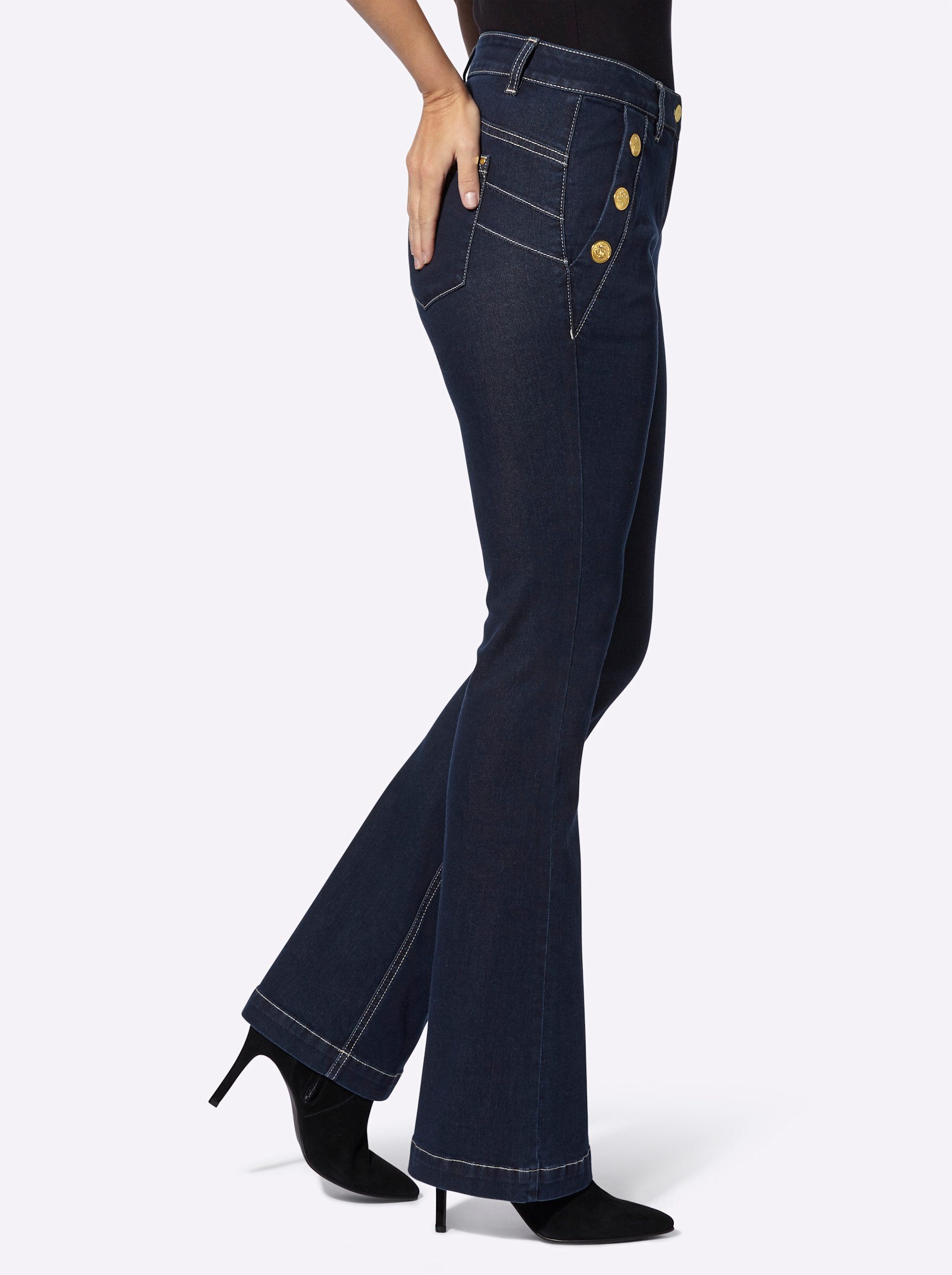 heine Bequeme Jeans Bootcut-Jeans günstig online kaufen