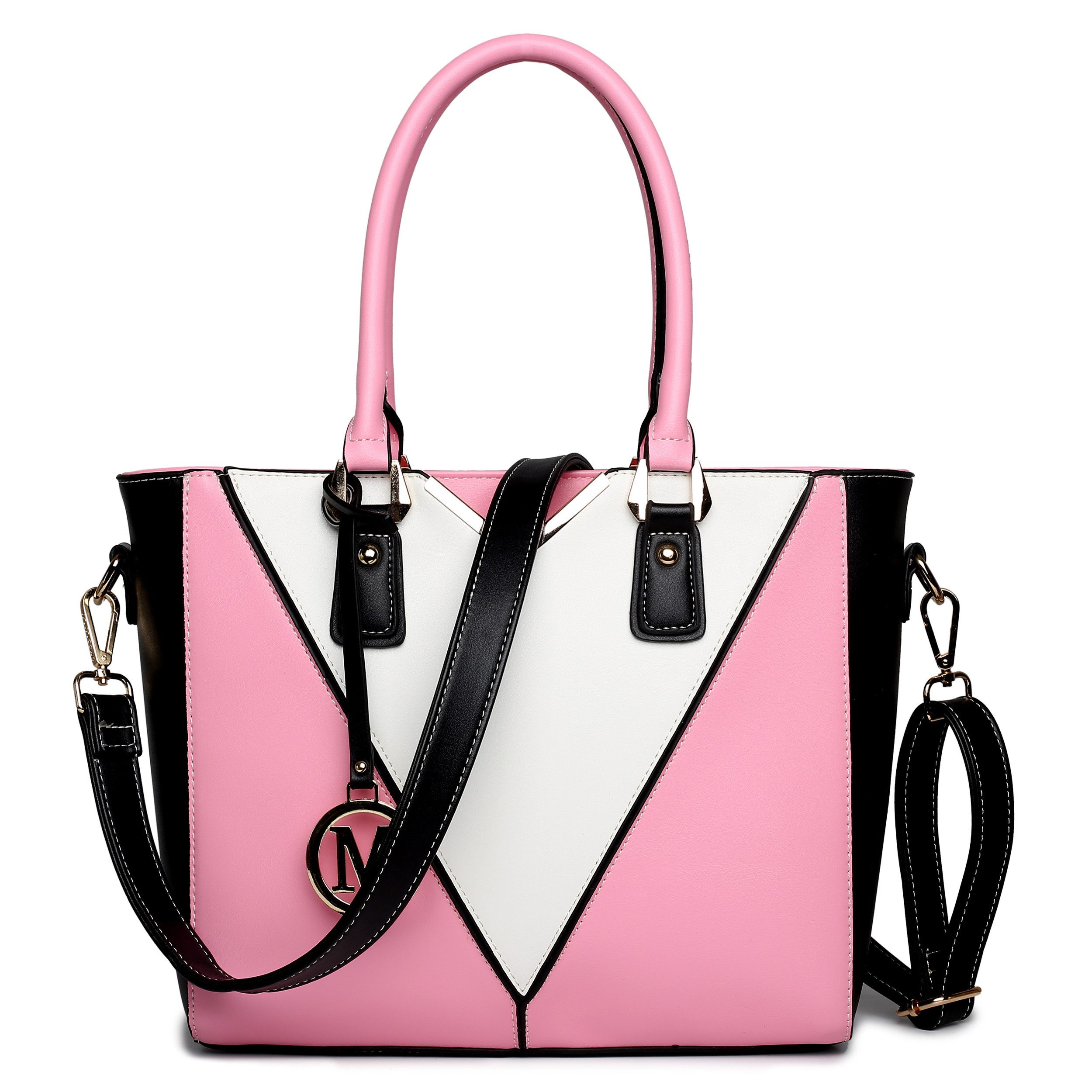 Miss Lulu Handtasche Damen Handtasche mit V-förmigem Design und abnehmbarem Schultergurt (1-tlg)