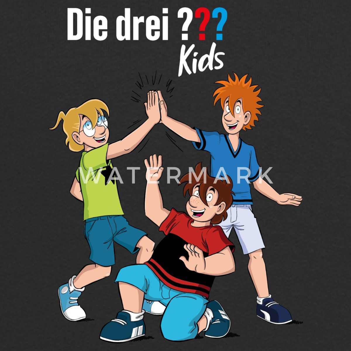 Spreadshirt Hoodie Die Drei Fragezeichen Kids Detektive Spürnasen Team Kinder Kontrast-Ho (1-tlg)