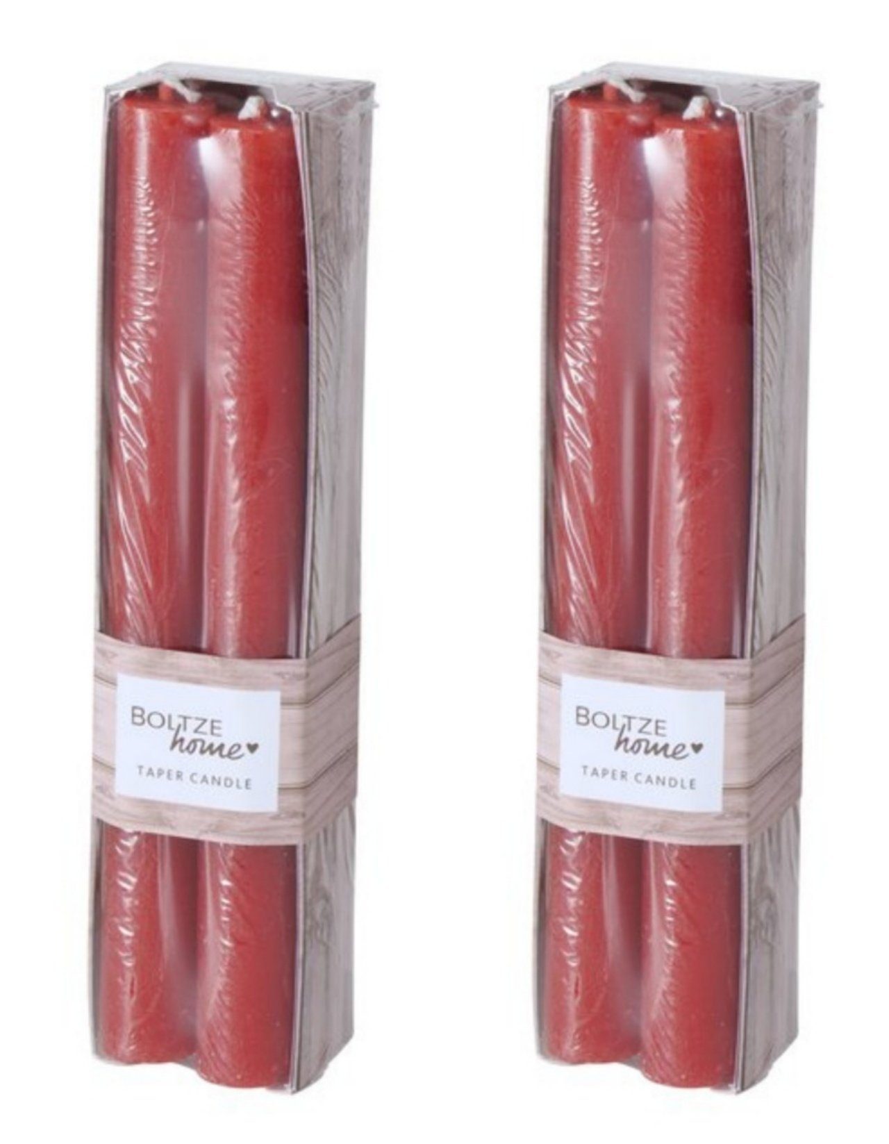 BOLTZE Tafelkerze (Packung, 8-tlg., Pack), 8er Set tolle im VintageStil klassische Stabkerzen im Landhausl