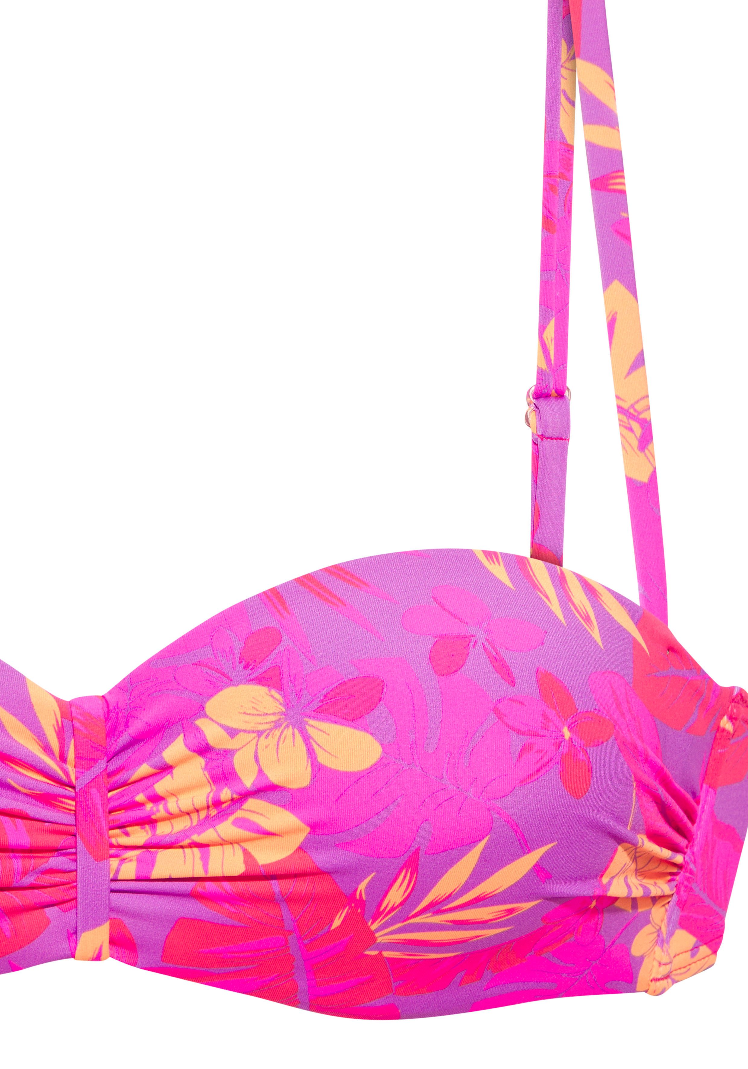 Venice Beach Bügel-Bandeau-Bikini-Top Kaitlyn, mit floralem Allover-Print