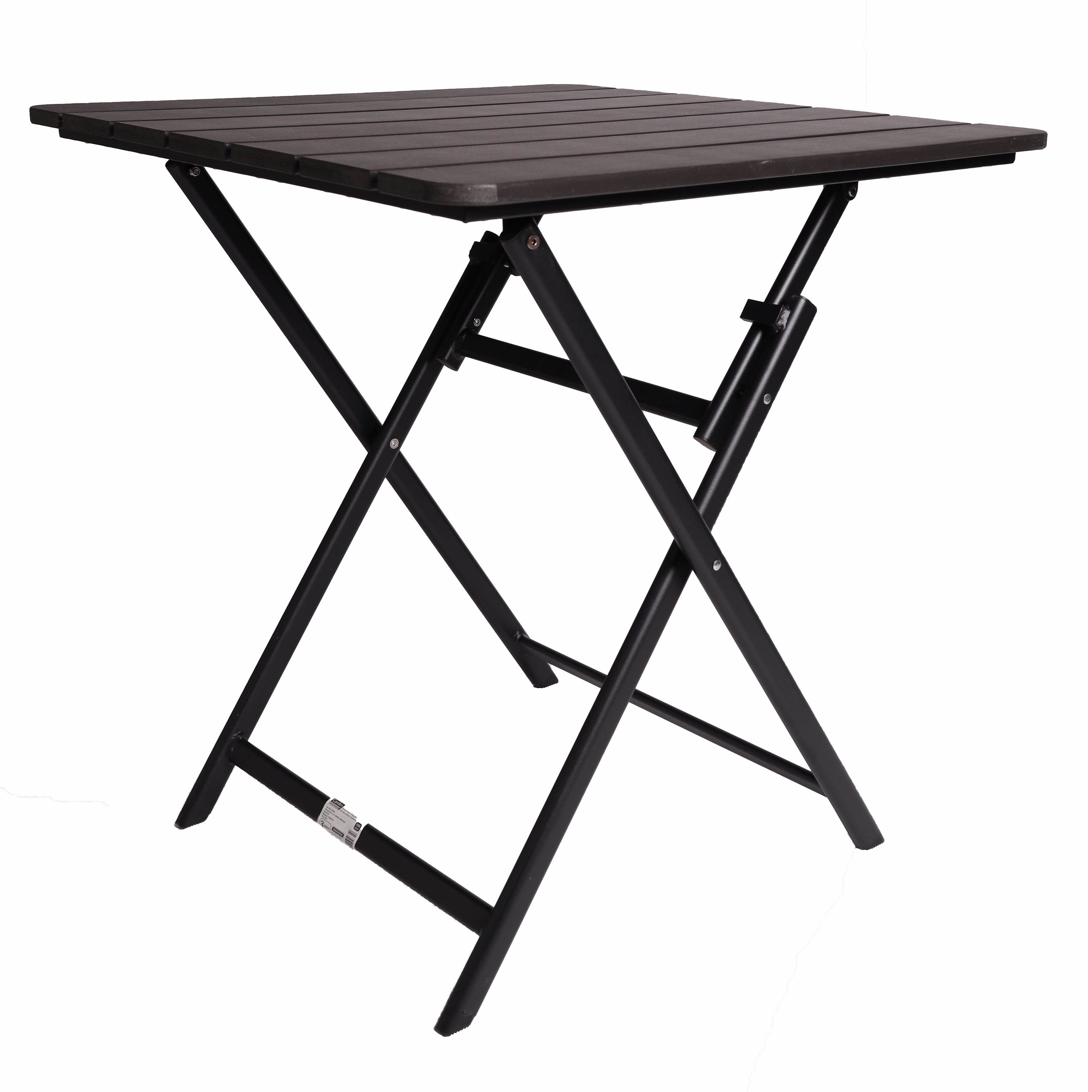 DM-Handel Gartentisch Aluminium Klapptisch Gartentisch (Klappbar, Tragbar, X-Tischbeine für Innen- & Außenbereich, 1 Tisch Balkontisch Beistelltisch), praktisch, klappbar, wetterfest, pflegeleicht, 70x70 cm