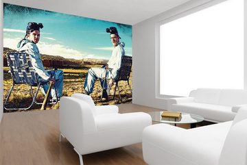 WandbilderXXL Fototapete Walter and Jesse, glatt, Retro, Fernseheroptik, Vliestapete, hochwertiger Digitaldruck, in verschiedenen Größen