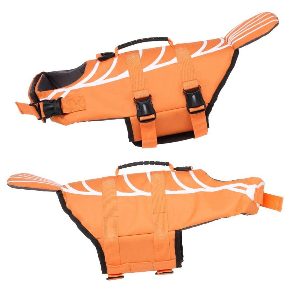 Griff, Auftrieb Schwimmweste verstellbare starkem zggzerg Orange Schwimmweste Größe Hunde mit mit