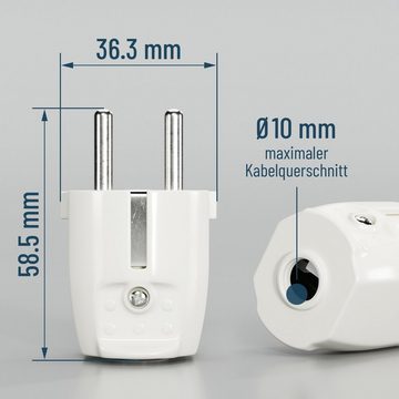 greate. Steckdose Schutzkontakt Stecker & Kupplung IP20 Schutzkontaktstecker & Kupplung, 1-St.