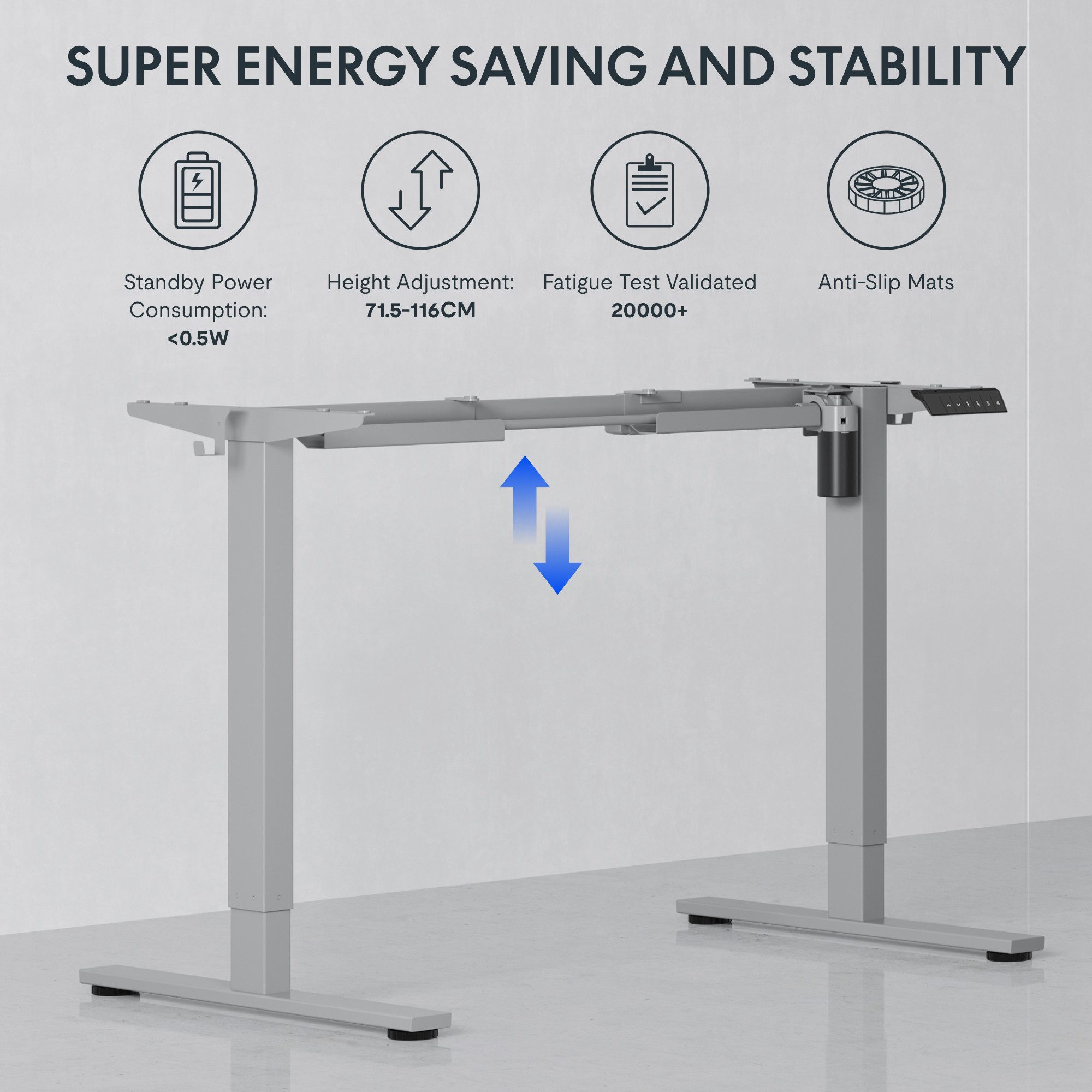 FLEXISPOT Schreibtisch Elektrisch höhenverstellbares Tischgestell, Schwarz/ günstig online kaufen