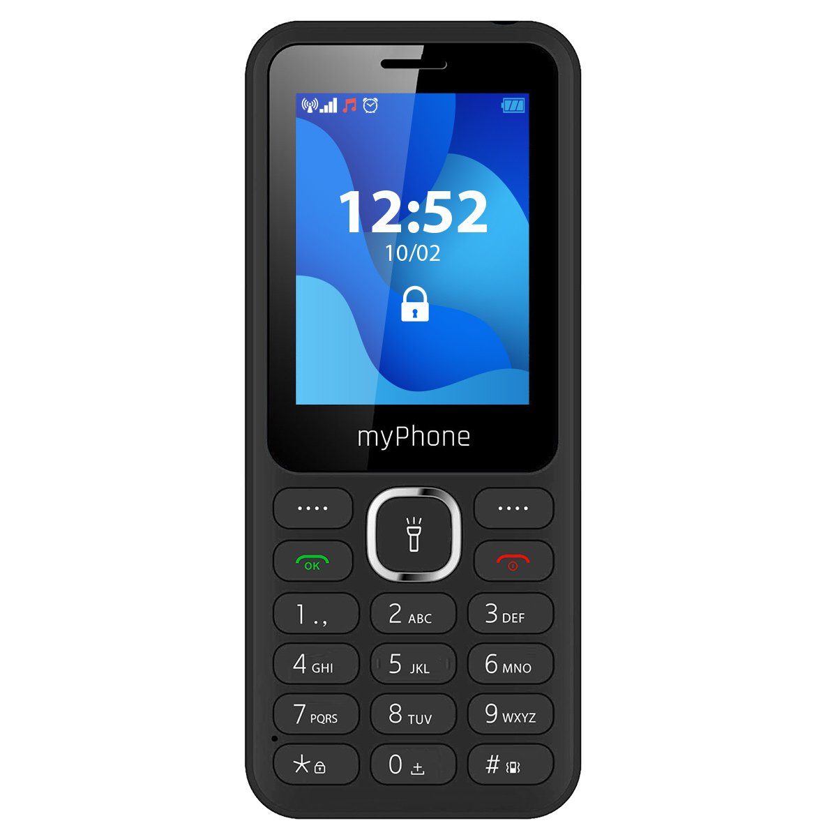 Mobiltelefon 2,4-Display, 1000 mAh, Dual Sim, 0,3 Mpx Kamera, Schwarz Smartphone