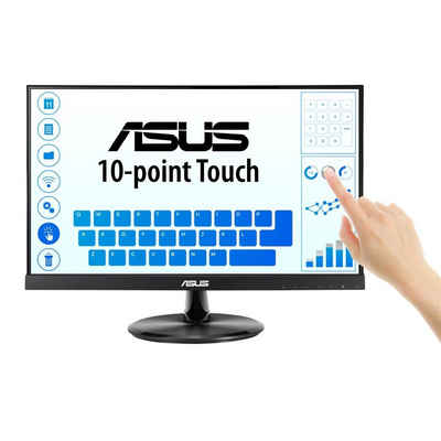 Asus VT229H Smart Monitor (54,60 cm/21,5 ", 1920 x 1080 px, Full HD, 5 ms Reaktionszeit, 83 Hz, IPS, Touch Monitor, 10-Punkt-Touchscreen, Flicker-Free, HDMI, schwarz)