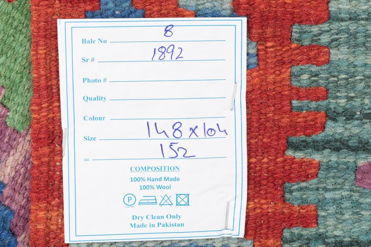 104x148 Orientteppich Höhe: Afghan Kelim rechteckig, Trading, mm Nain 3 Orientteppich, Handgewebter